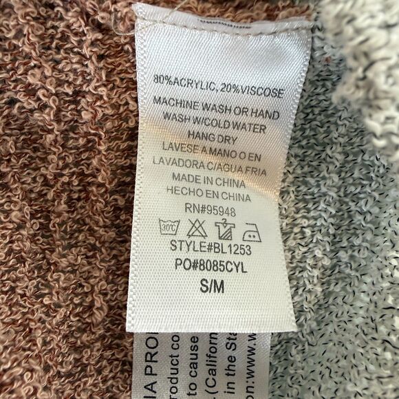 Cozy Casual Women's Neutral Multicolor Stripe Lightweight Sweater Size S / M - Picture 4 of 9